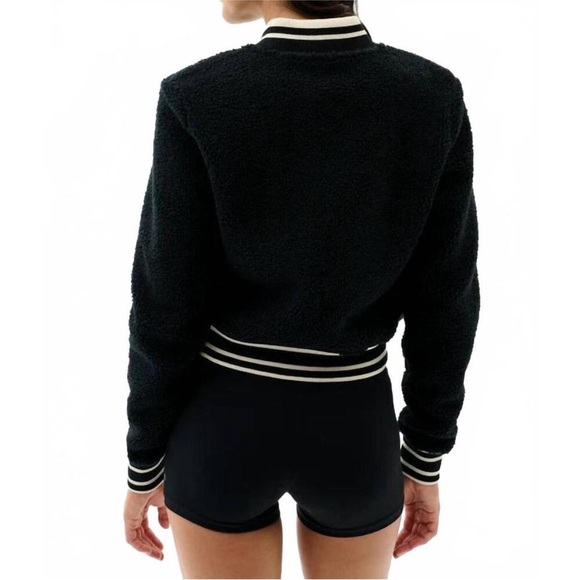 SPLITS59 Willa Sherpa Bomber Jacket in Black Size Medium - Picture 5 of 14